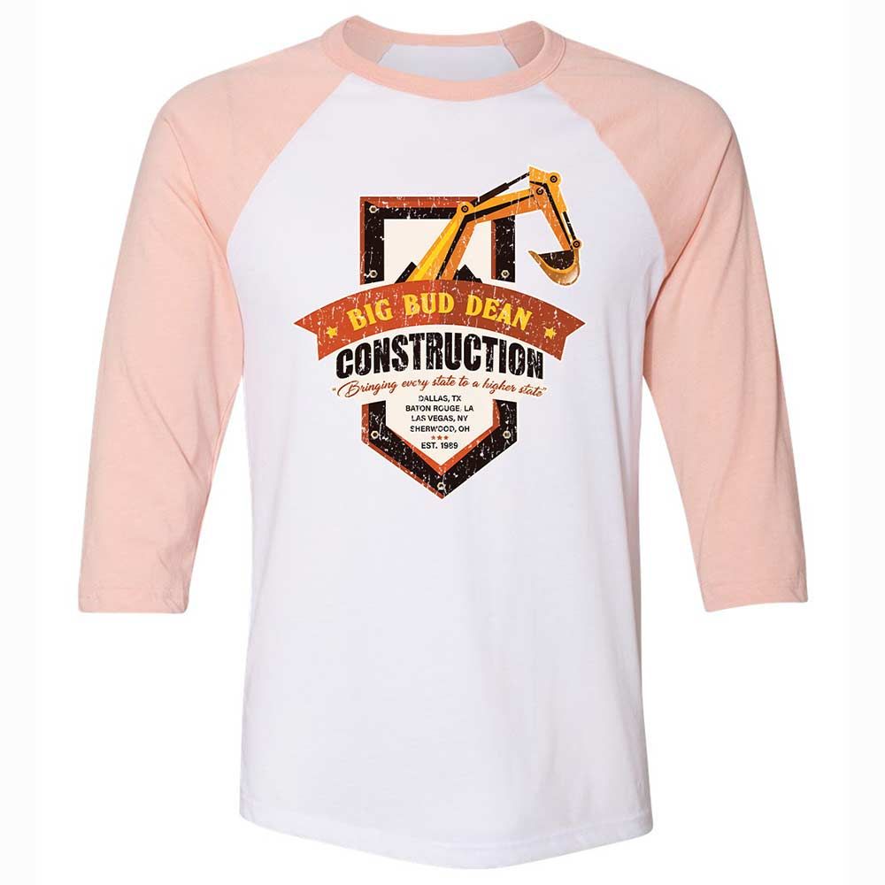 Unisex 3/4 Baseball Tee - AE3DNXRY - White/Heather Peach - 5