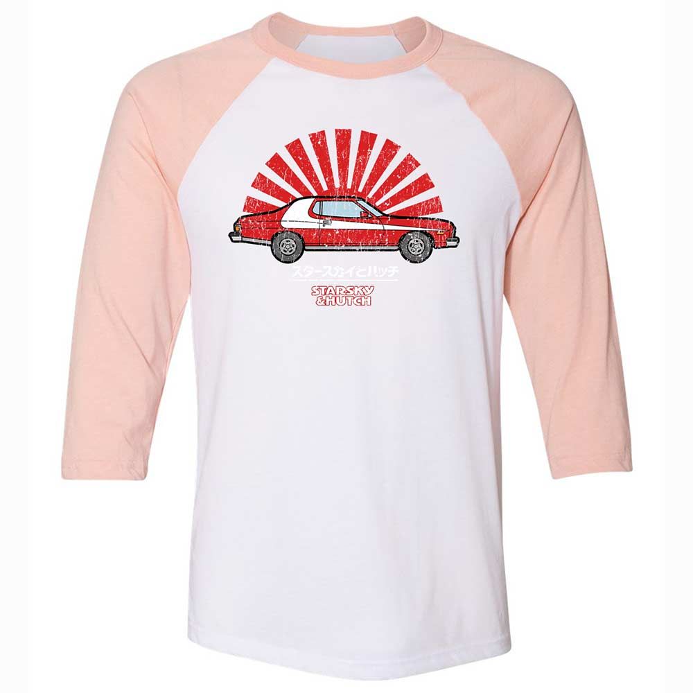 Unisex 3/4 Baseball Tee - GUUYLYTQ - White/Heather Peach - 5