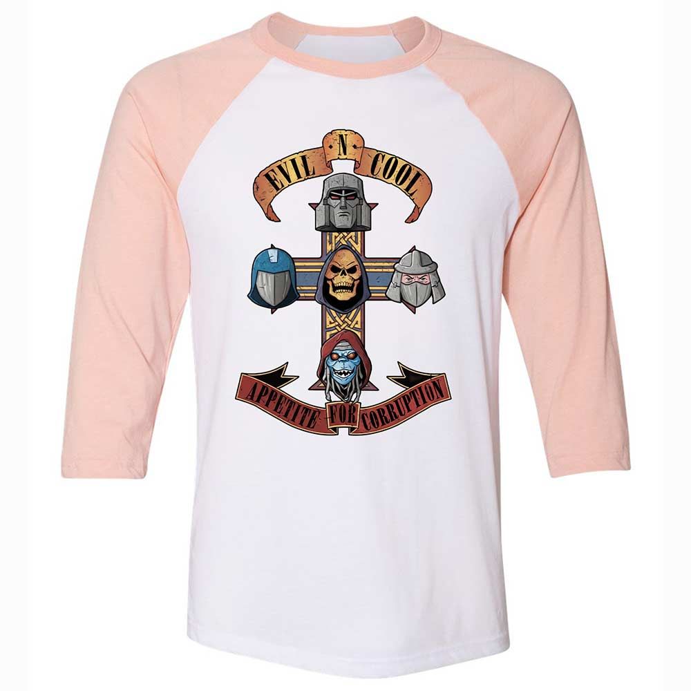 Unisex 3/4 Baseball Tee - VCH6NQSA - White/Heather Peach - 5