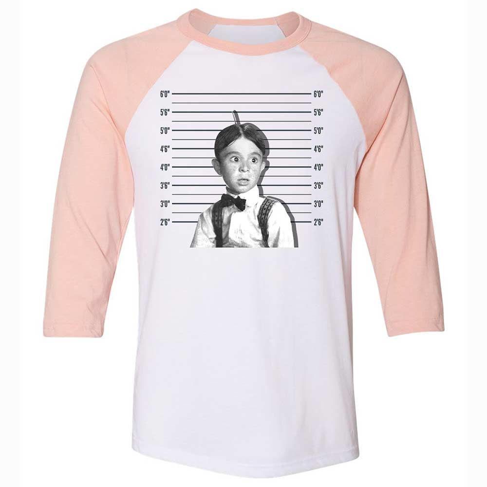 Unisex 3/4 Baseball Tee - HYU7W35M - White/Heather Peach - 5