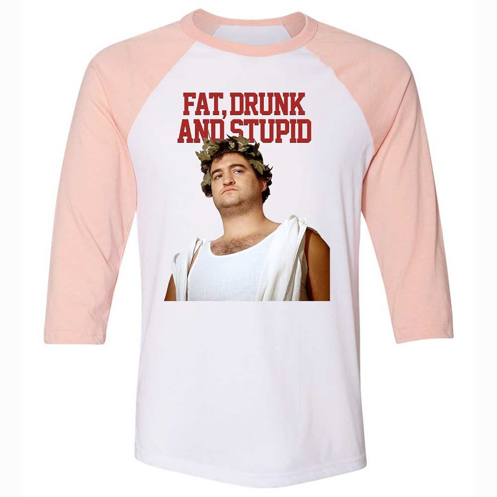 Fat, drunk, and stupid - White/Heather Peach - 5
