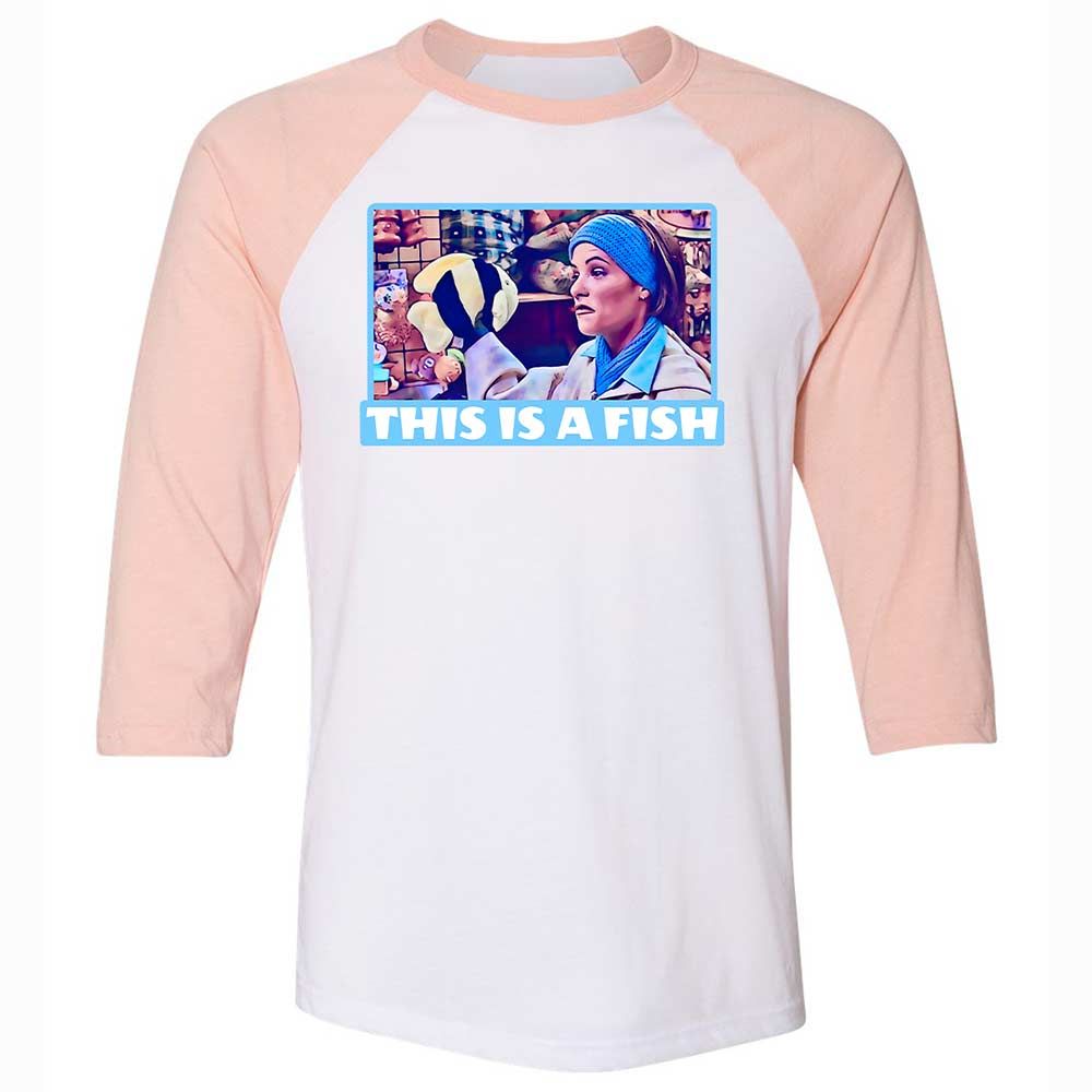 Unisex 3/4 Baseball Tee - QNZRDZD5 - White/Heather Peach - 5