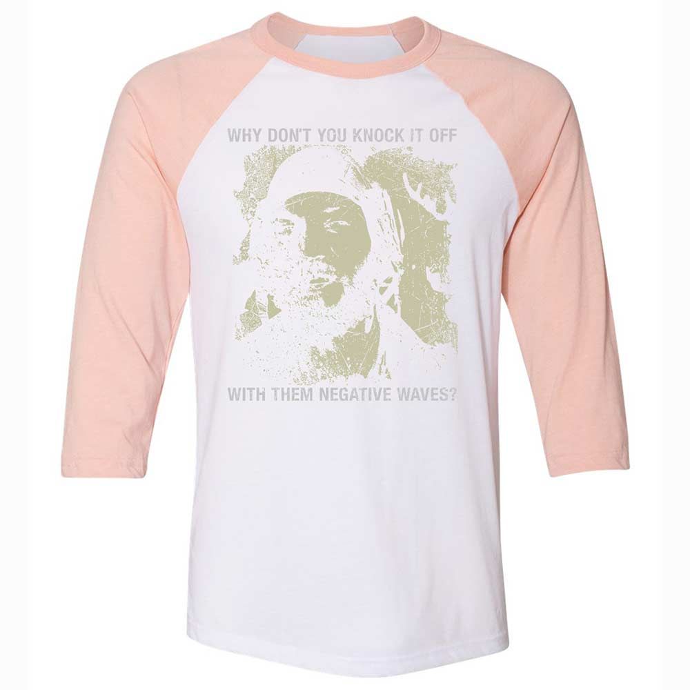 Unisex 3/4 Baseball Tee - M1WAJMDE - White/Heather Peach - 5