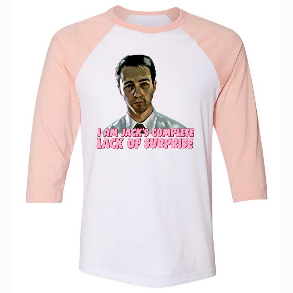 Unisex 3/4 Baseball Tee - PNSL2W2X - White/Heather Peach - 5