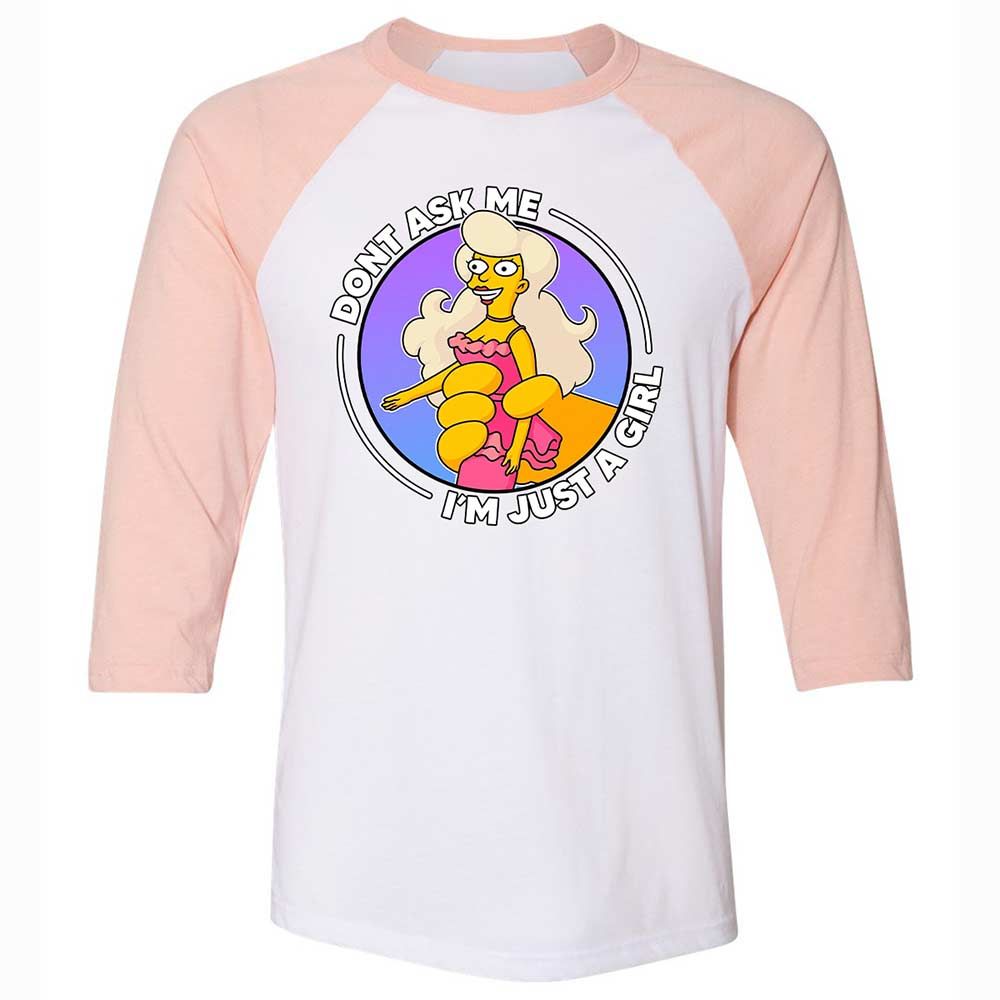 Don't Ask Me I'm Just A Girl - White/Heather Peach - 5