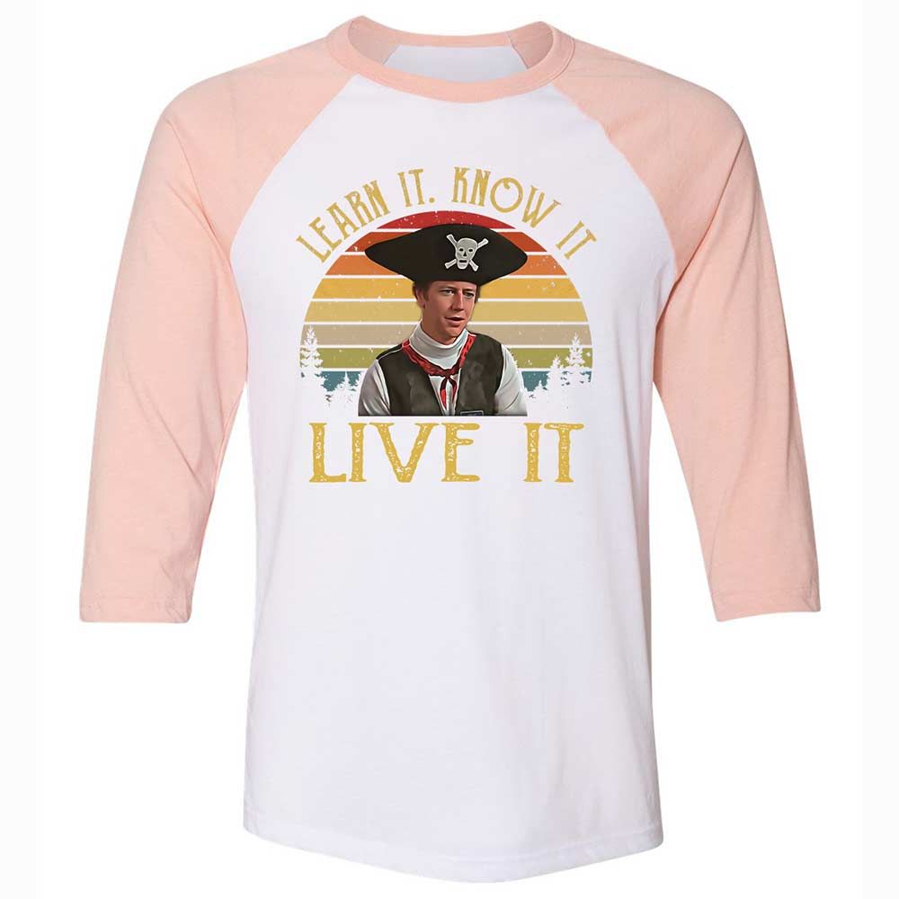 Unisex 3/4 Baseball Tee - SA92MQD9 - White/Heather Peach - 5