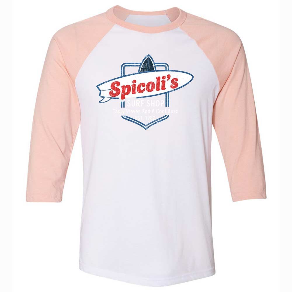 Unisex 3/4 Baseball Tee - SKS4PZQK - White/Heather Peach - 5