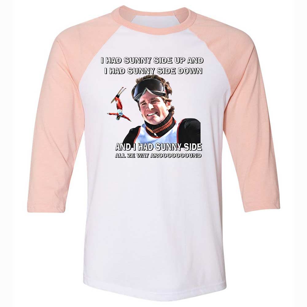 Unisex 3/4 Baseball Tee - SGWNMJJZ - White/Heather Peach - 5