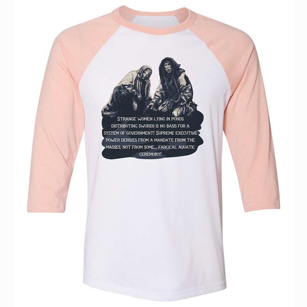 Unisex 3/4 Baseball Tee - VVCJEKRU - White/Heather Peach - 5