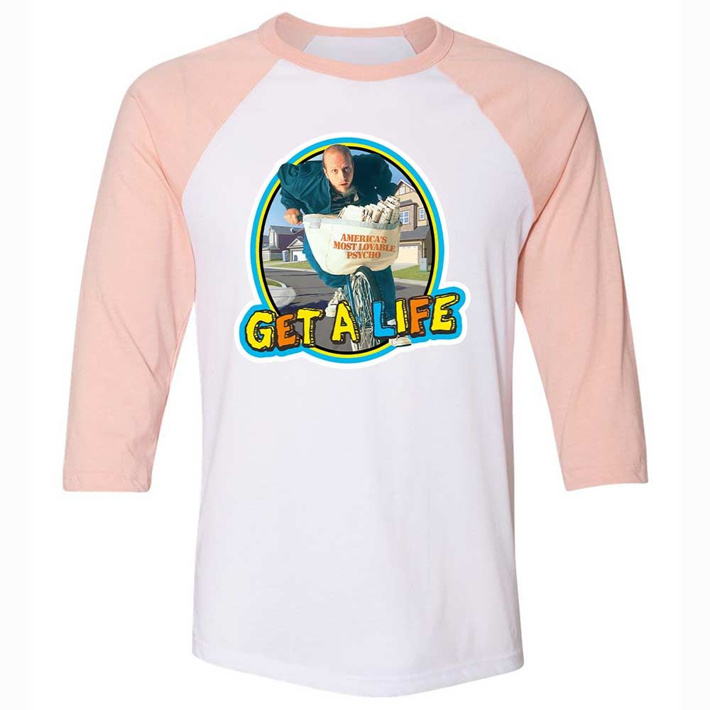 Unisex 3/4 Baseball Tee - CU1XUME8 - White/Heather Peach - 5