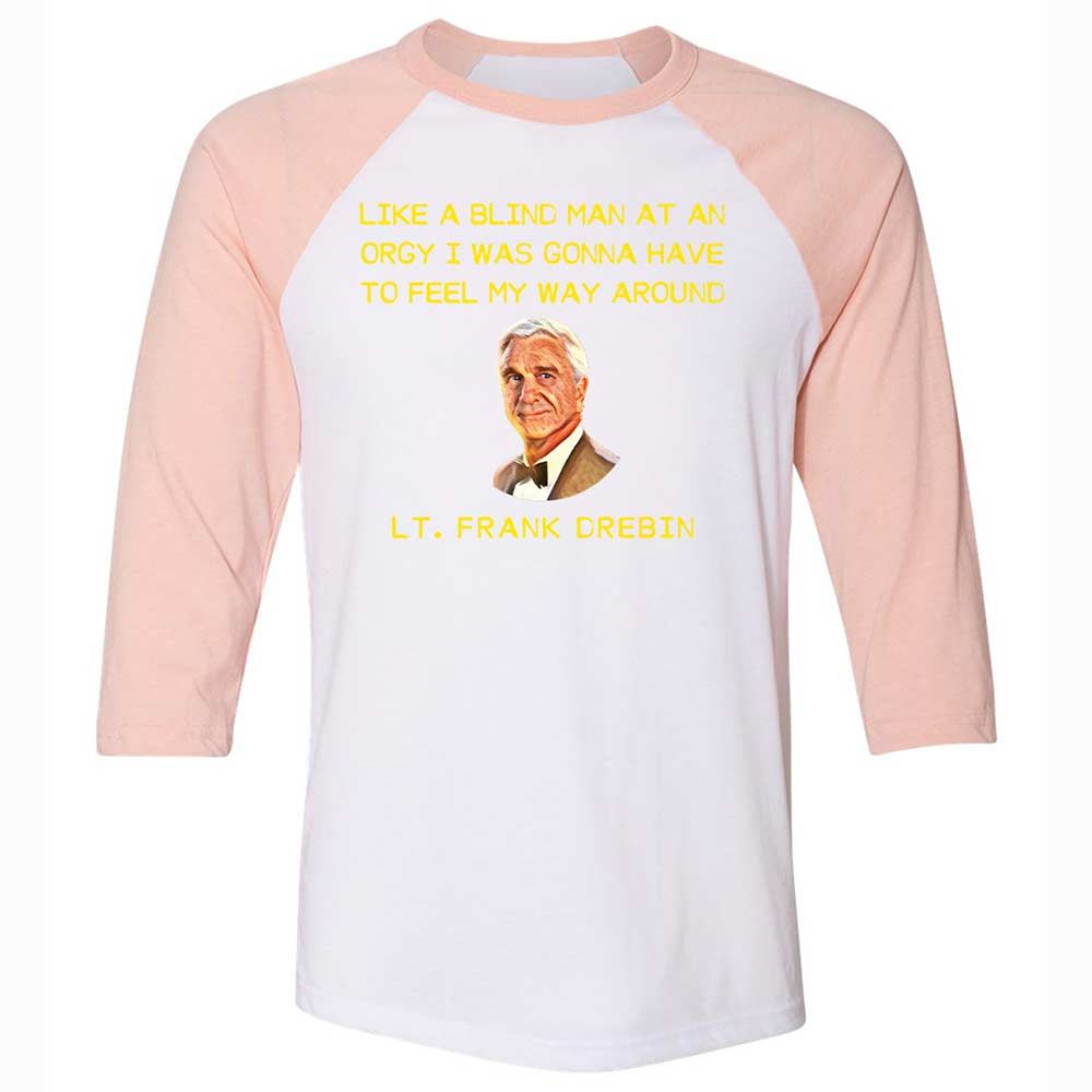 Unisex 3/4 Baseball Tee - HPERT38W - White/Heather Peach - 5
