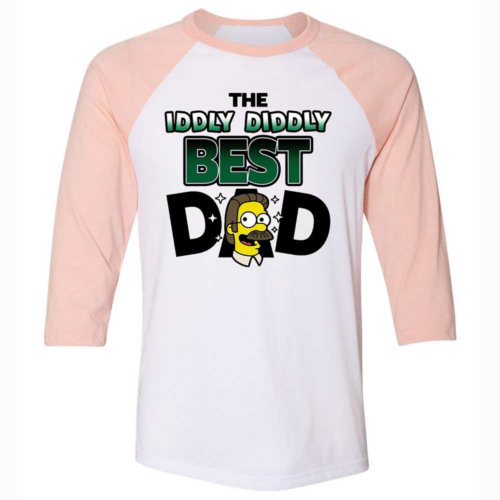 The Iddly diddly best dad - White/Heather Peach - 5