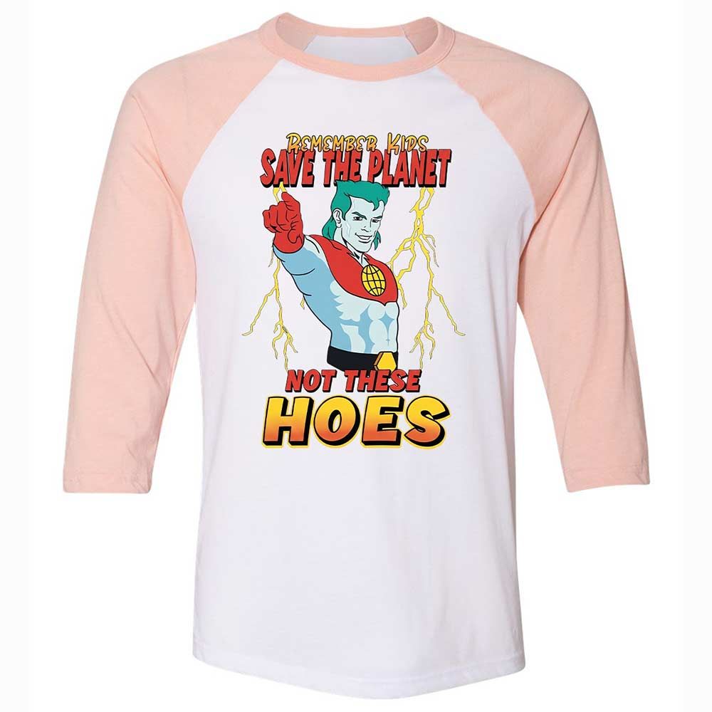Unisex 3/4 Baseball Tee - HC8DVHZ2 - White/Heather Peach - 5