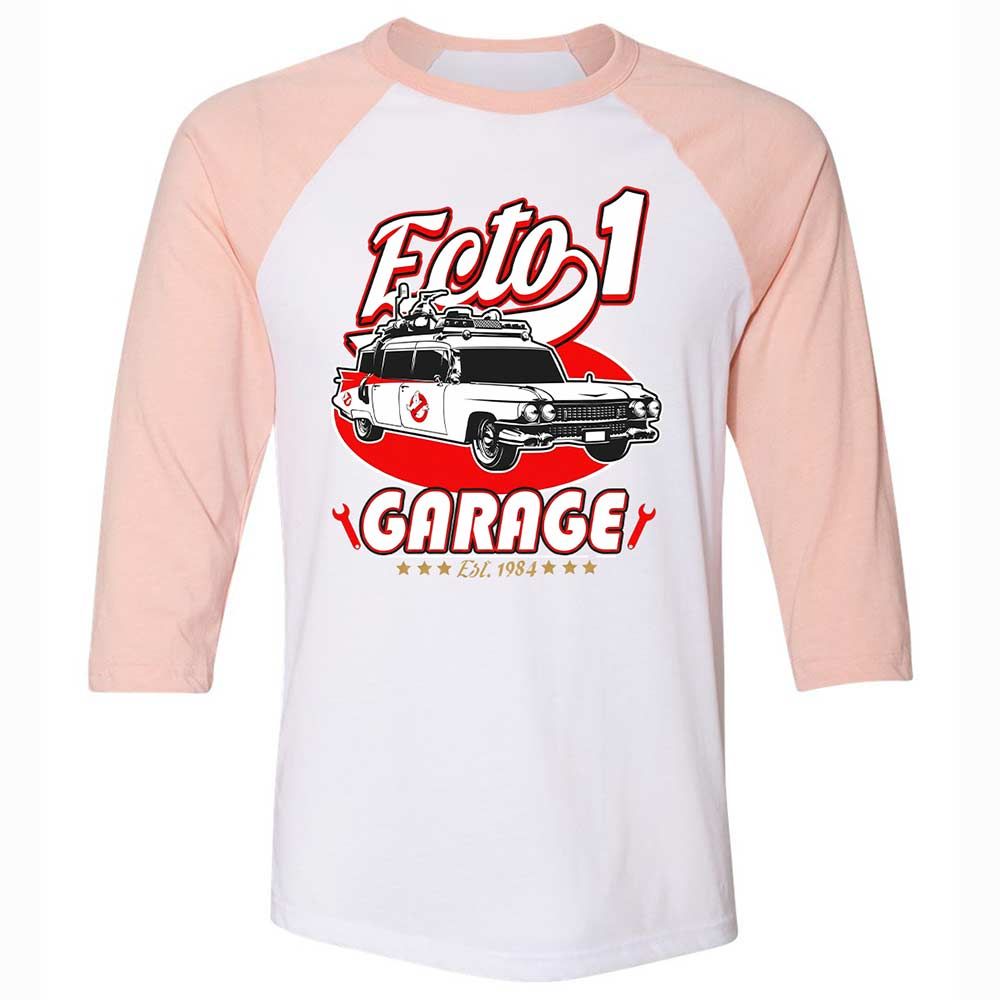 Unisex 3/4 Baseball Tee - SYU5KM6T - White/Heather Peach - 5
