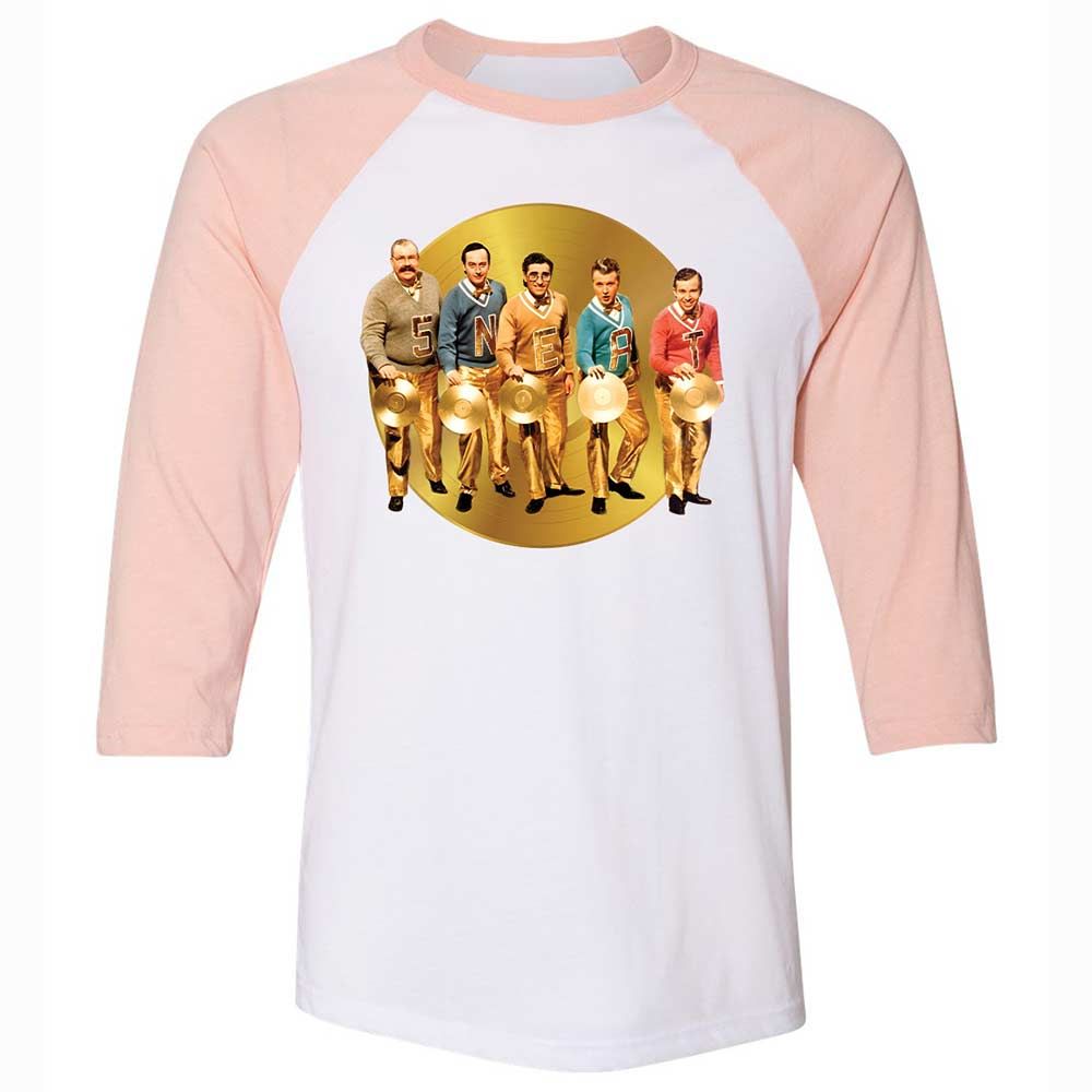 Unisex 3/4 Baseball Tee - S8DXGHAB - White/Heather Peach - 5