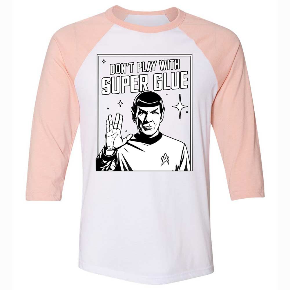 Unisex 3/4 Baseball Tee - BQHC8QQZ - White/Heather Peach - 5