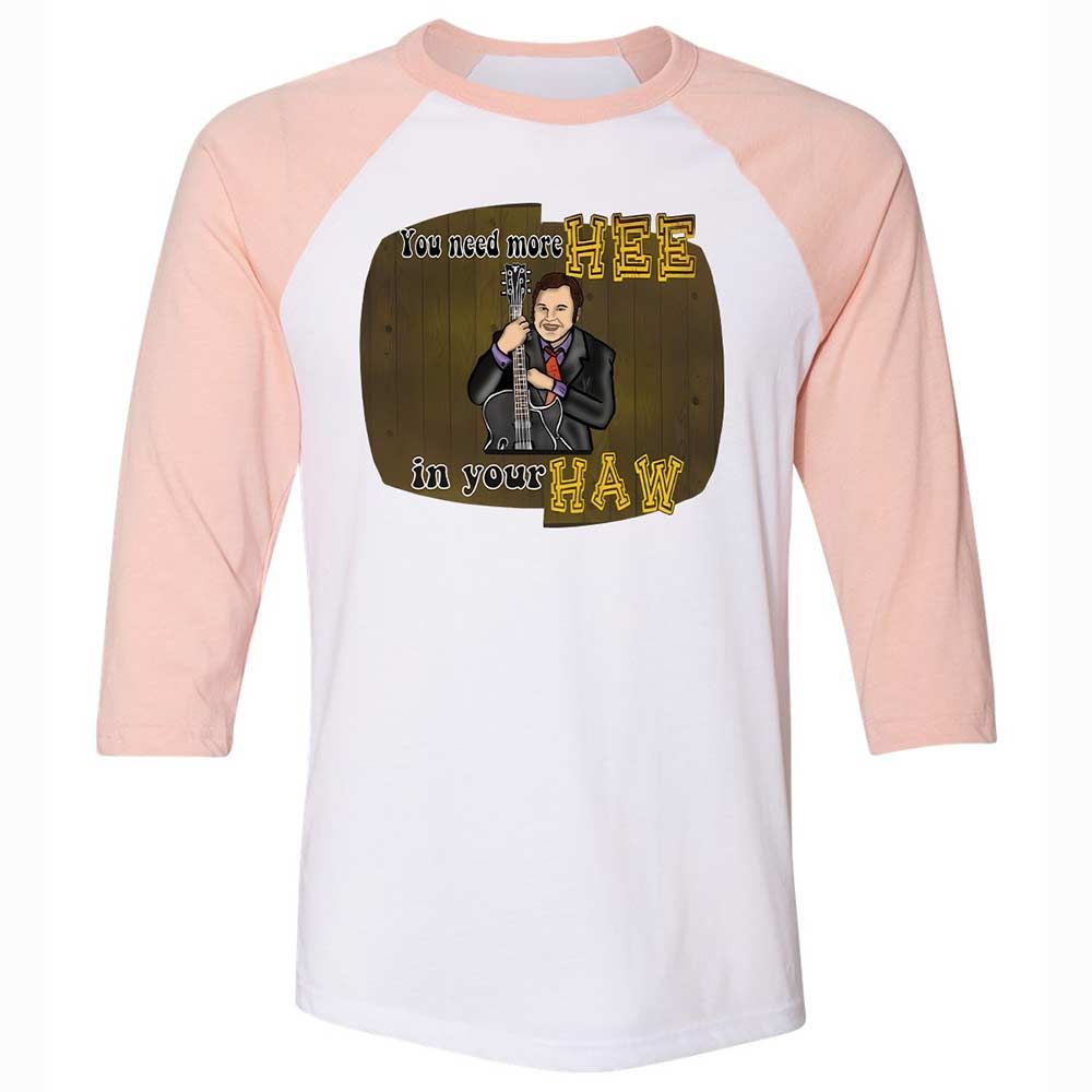 Unisex 3/4 Baseball Tee - 7KDB7RMN - White/Heather Peach - 5