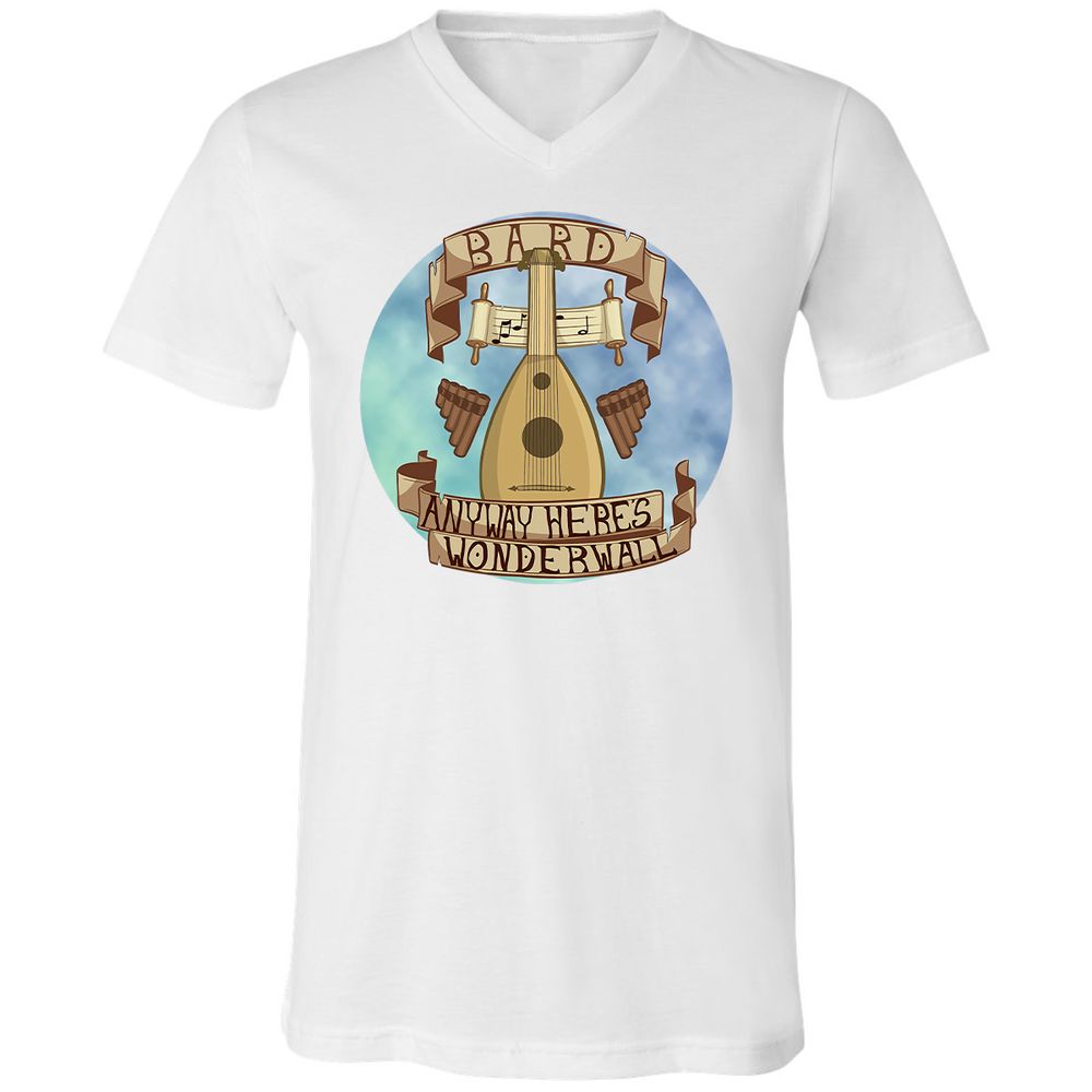 Unisex V-Neck T-Shirt - BGAU93W9 - White - 5