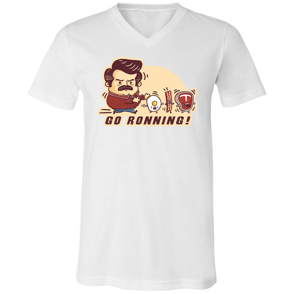 Unisex V-Neck T-Shirt - 47TZFM8T - White - 5