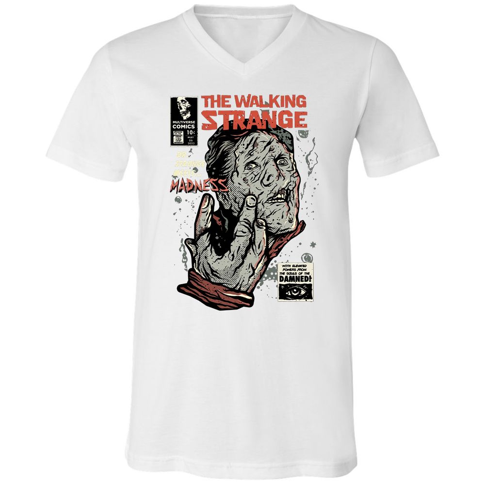 Unisex V-Neck T-Shirt - 4YK7WBK8 - White - 5