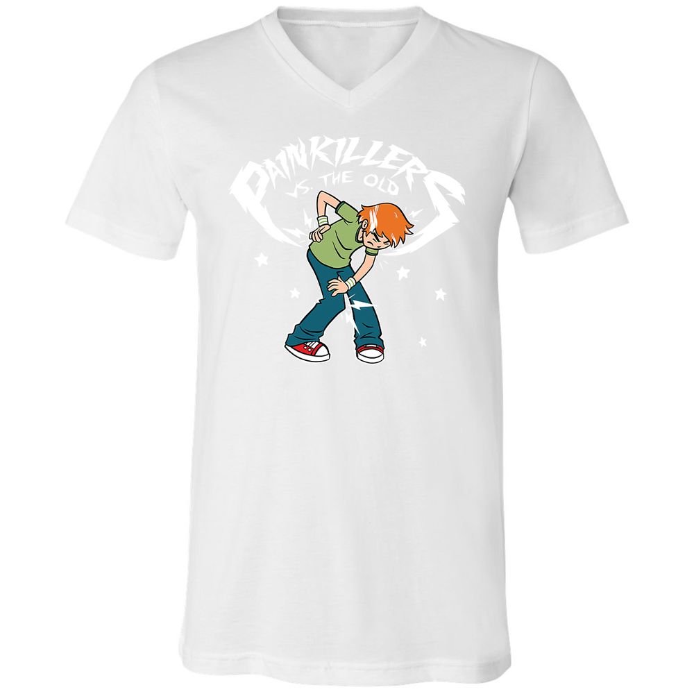 Unisex V-Neck T-Shirt - 7PQJ23S7 - White - 5