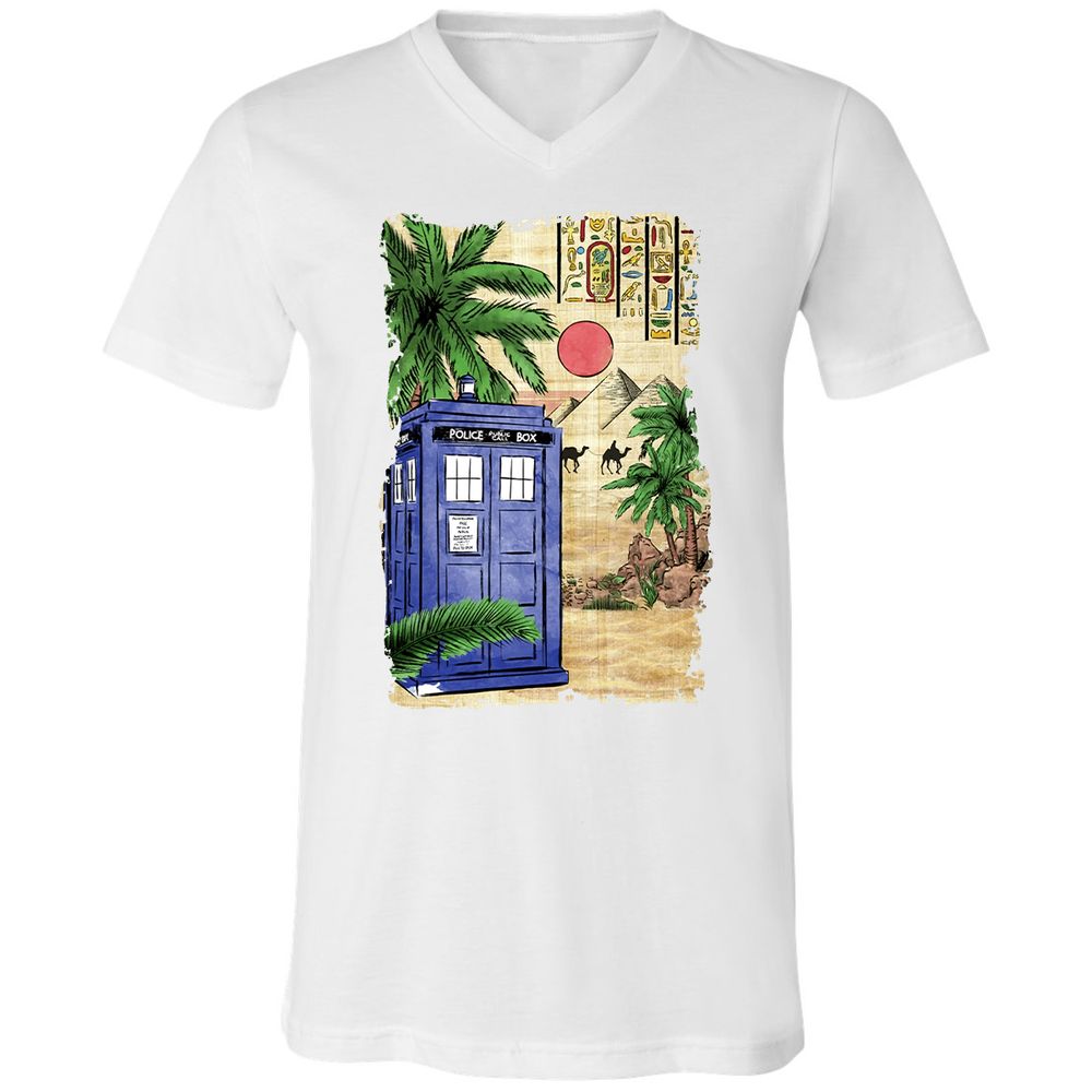 Unisex V-Neck T-Shirt - 5MP4BHL2 - White - 5