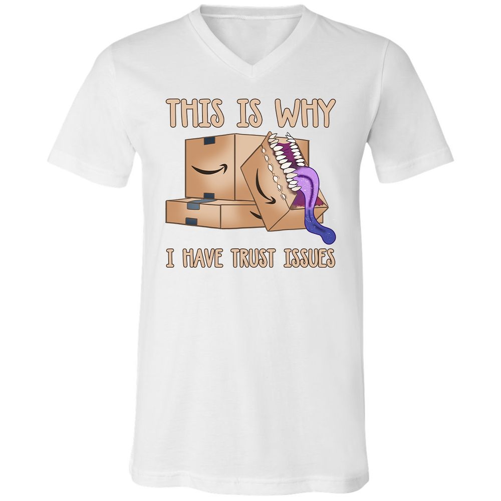 Unisex V-Neck T-Shirt - SBQ6NZ6K - White - 5