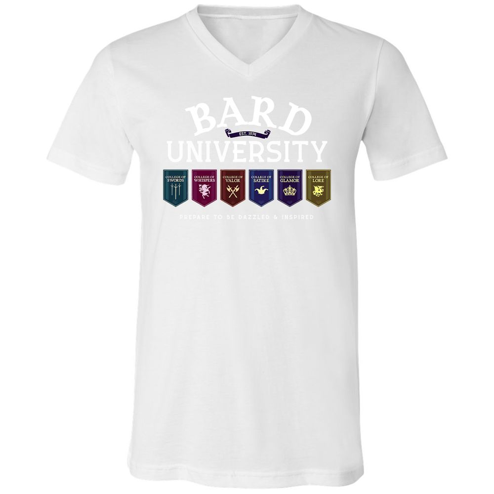 Unisex V-Neck T-Shirt - NNQ4U6JK - White - 5