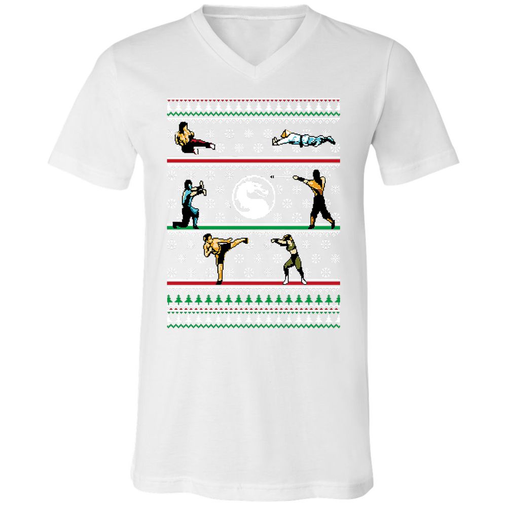 Unisex V-Neck T-Shirt - FEUL3ETK - White - 5