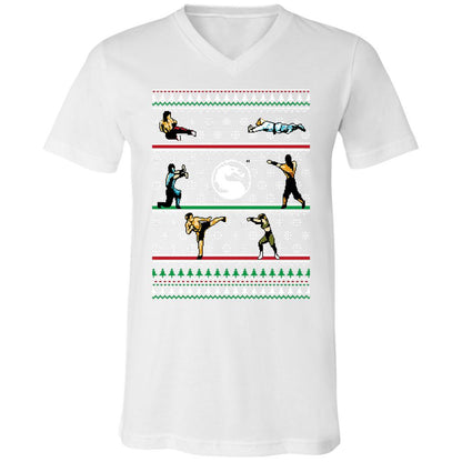 Unisex V-Neck T-Shirt - FEUL3ETK - White - 5
