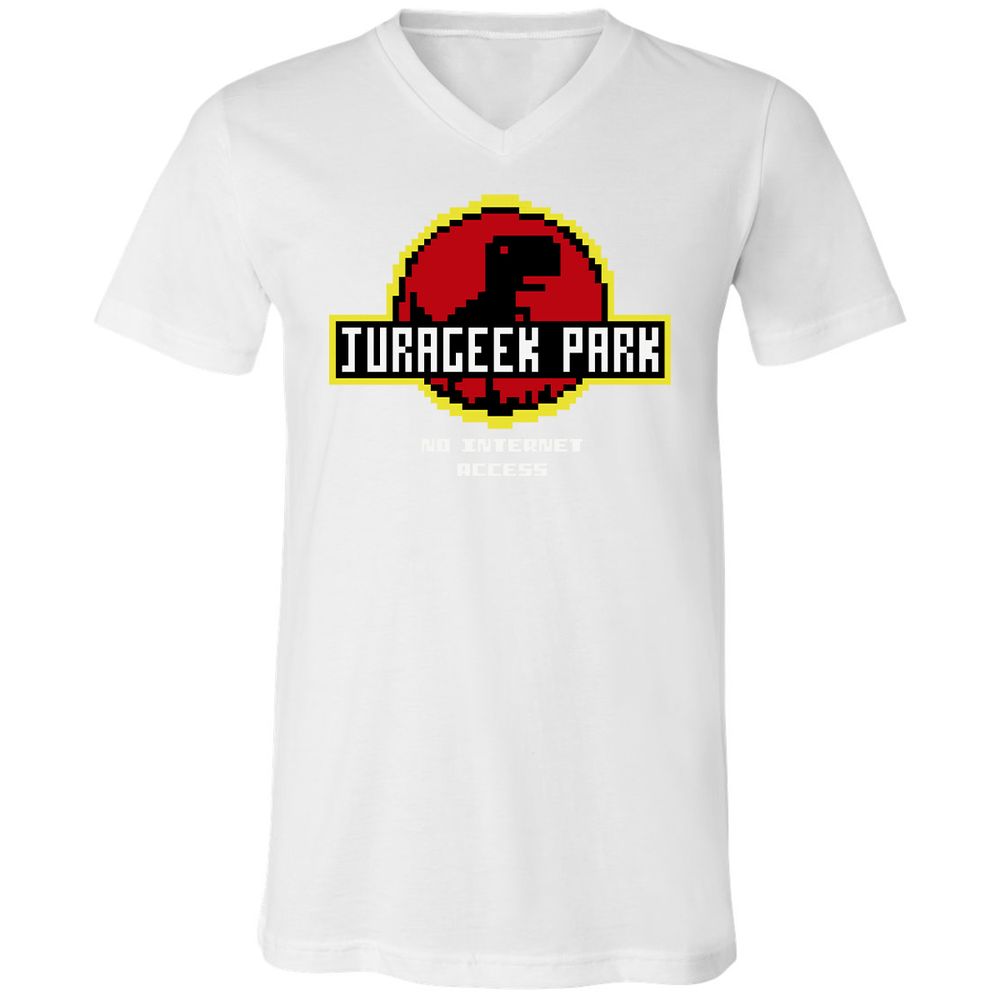 Unisex V-Neck T-Shirt - 4W82YVUN - White - 5