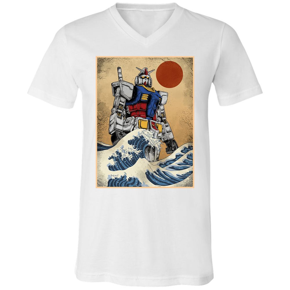 Unisex V-Neck T-Shirt - 96TDVXLF - White - 5