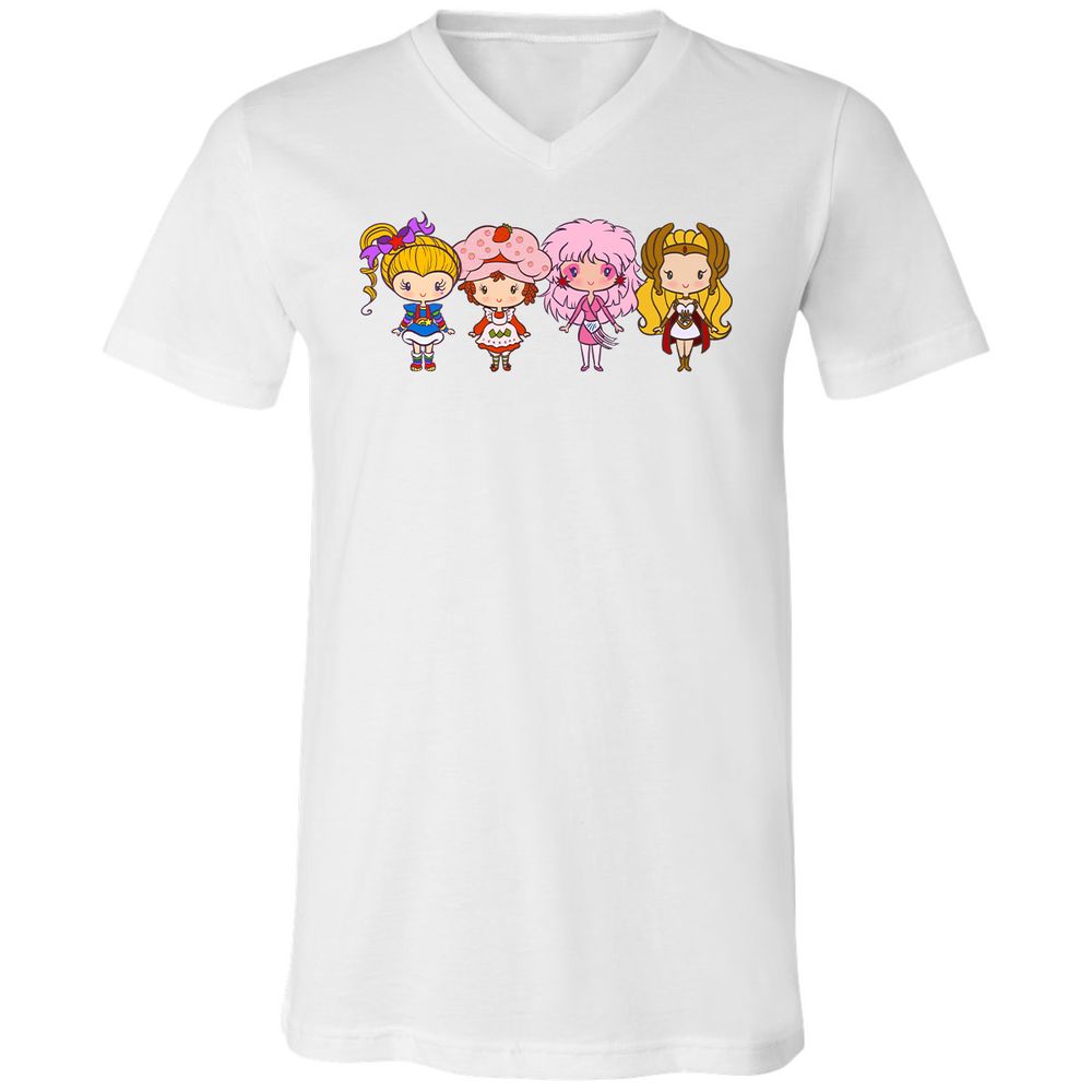 Unisex V-Neck T-Shirt - V3DNZR7G - White - 5