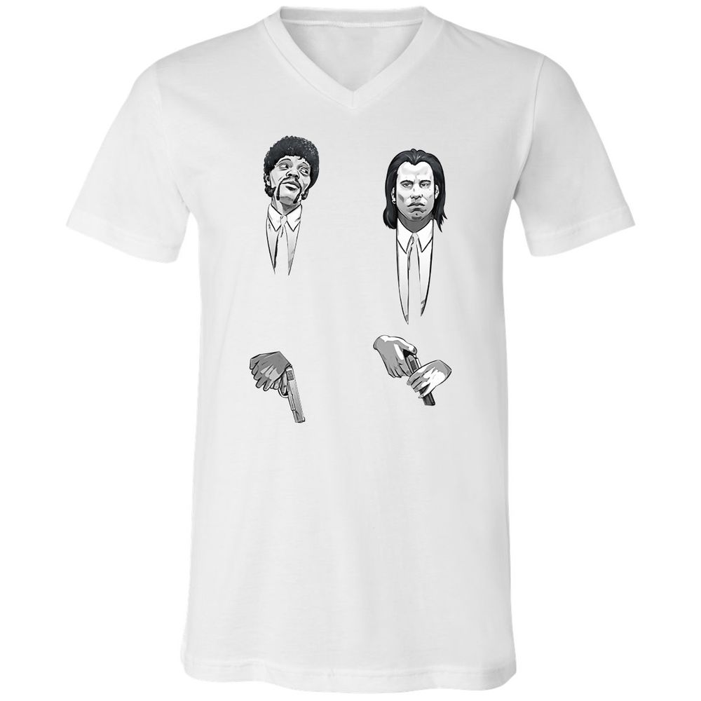 Unisex V-Neck T-Shirt - NHY2K4FV - White - 5