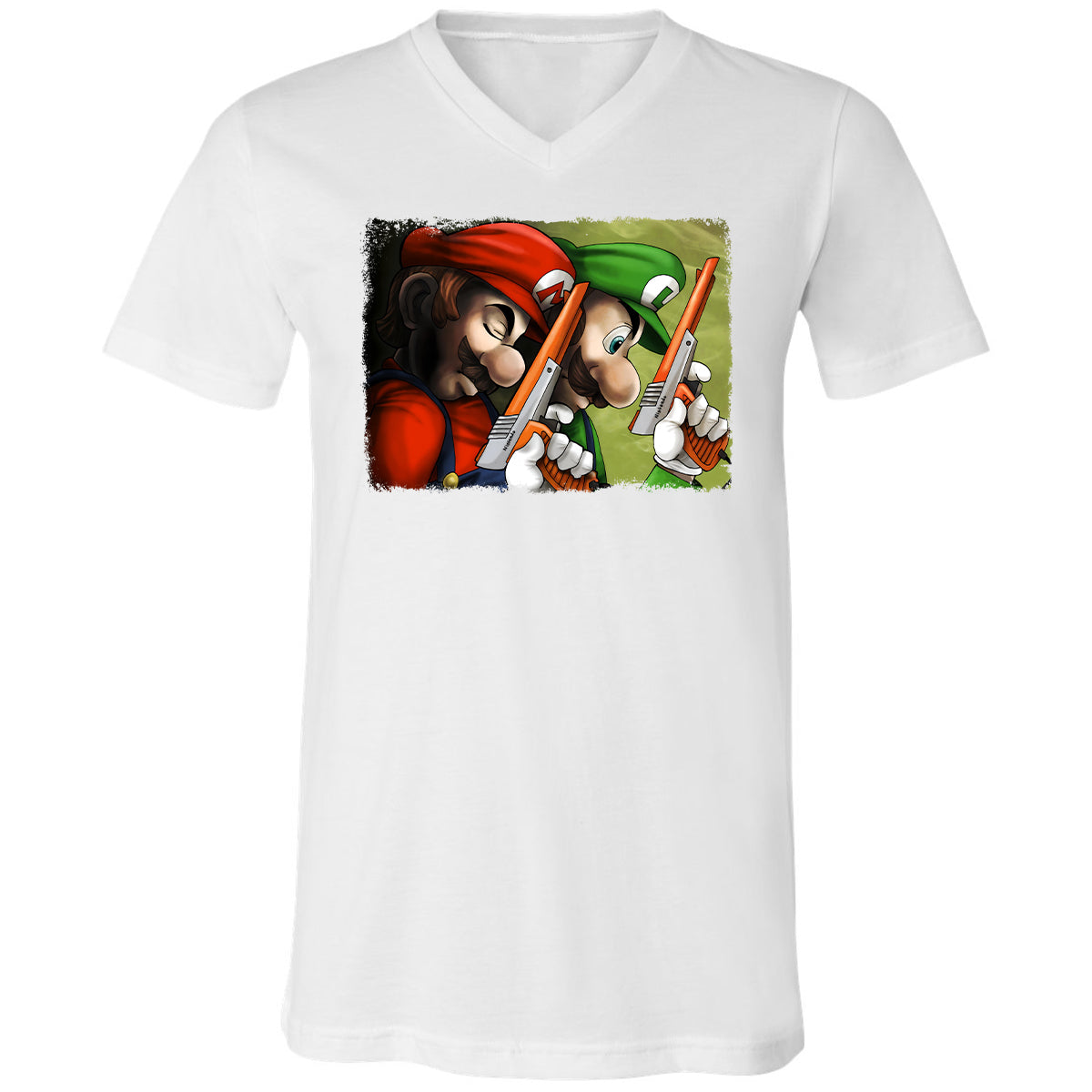 Unisex V-Neck T-Shirt - B5W1B47Z - White - 5
