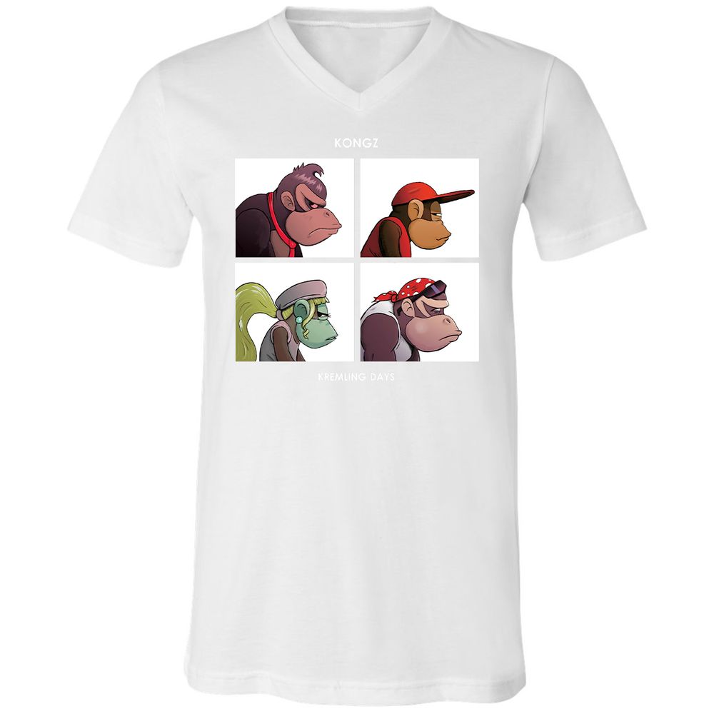 Unisex V-Neck T-Shirt - N695K2RH - White - 5