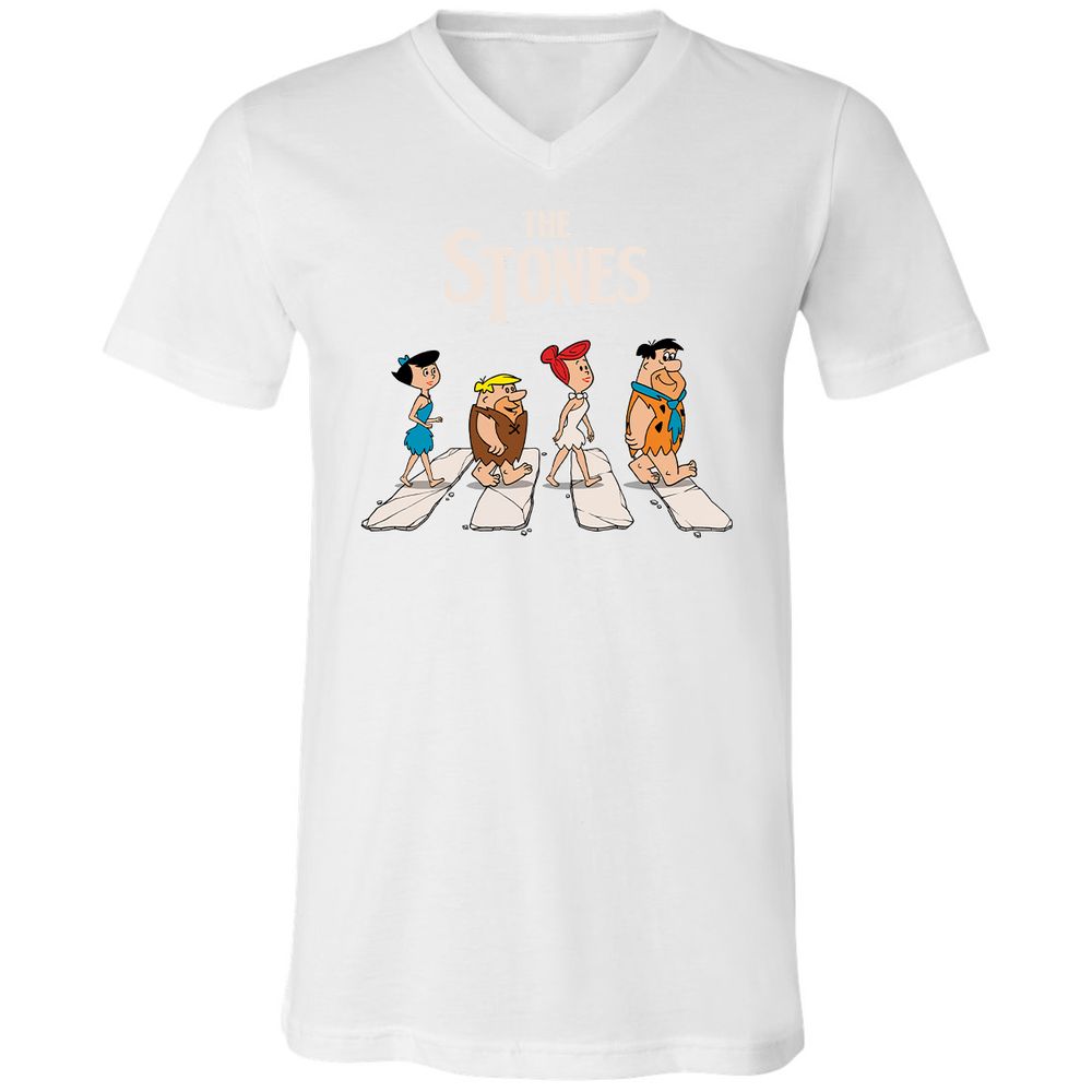 Unisex V-Neck T-Shirt - QXH8BN8J - White - 5