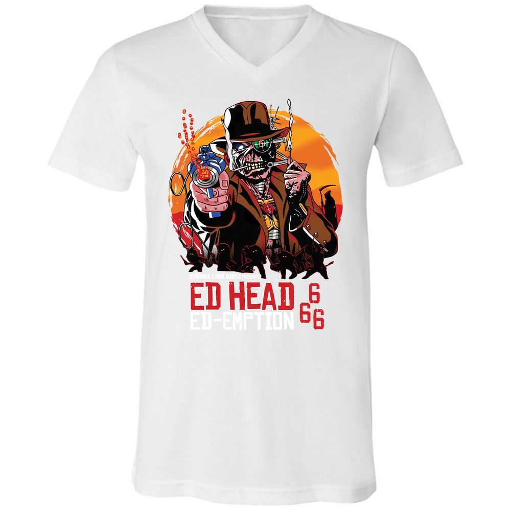 Unisex V-Neck T-Shirt - NLY45N7V - White - 5