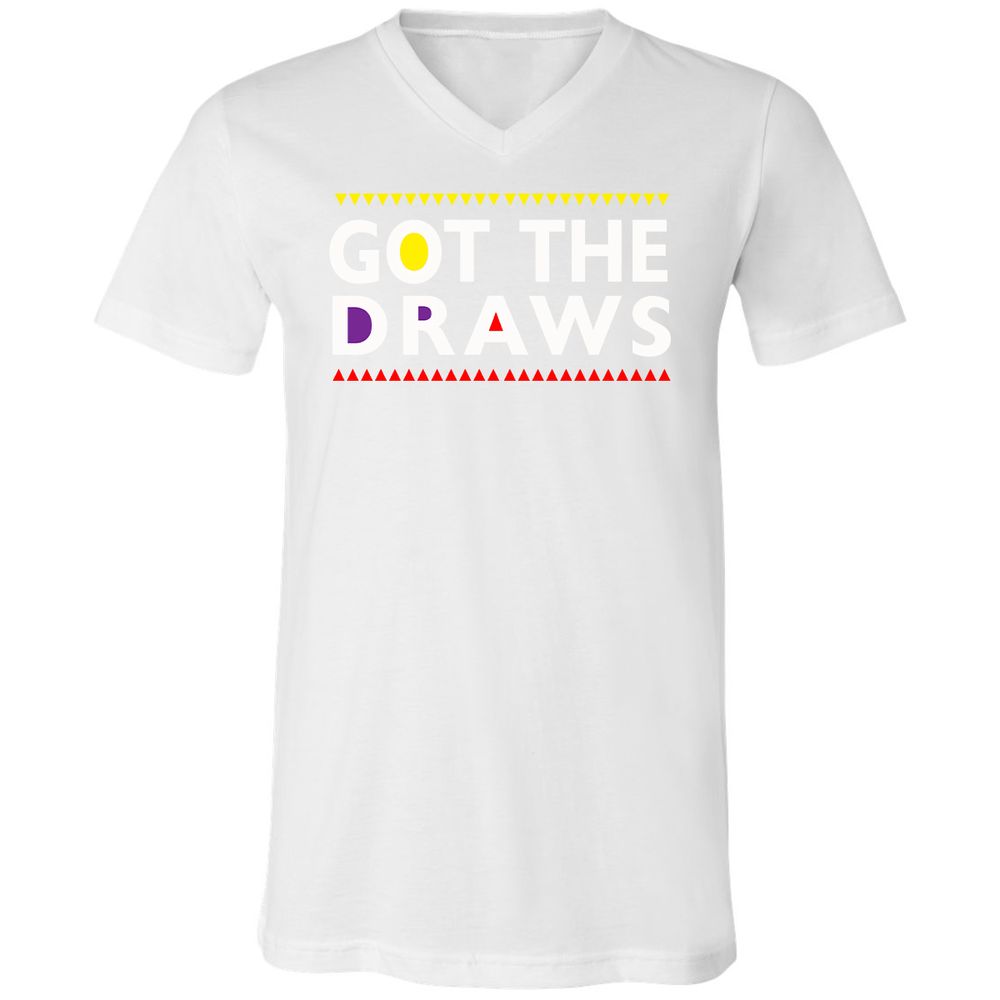 Unisex V-Neck T-Shirt - ZNJC92Q6 - White - 5