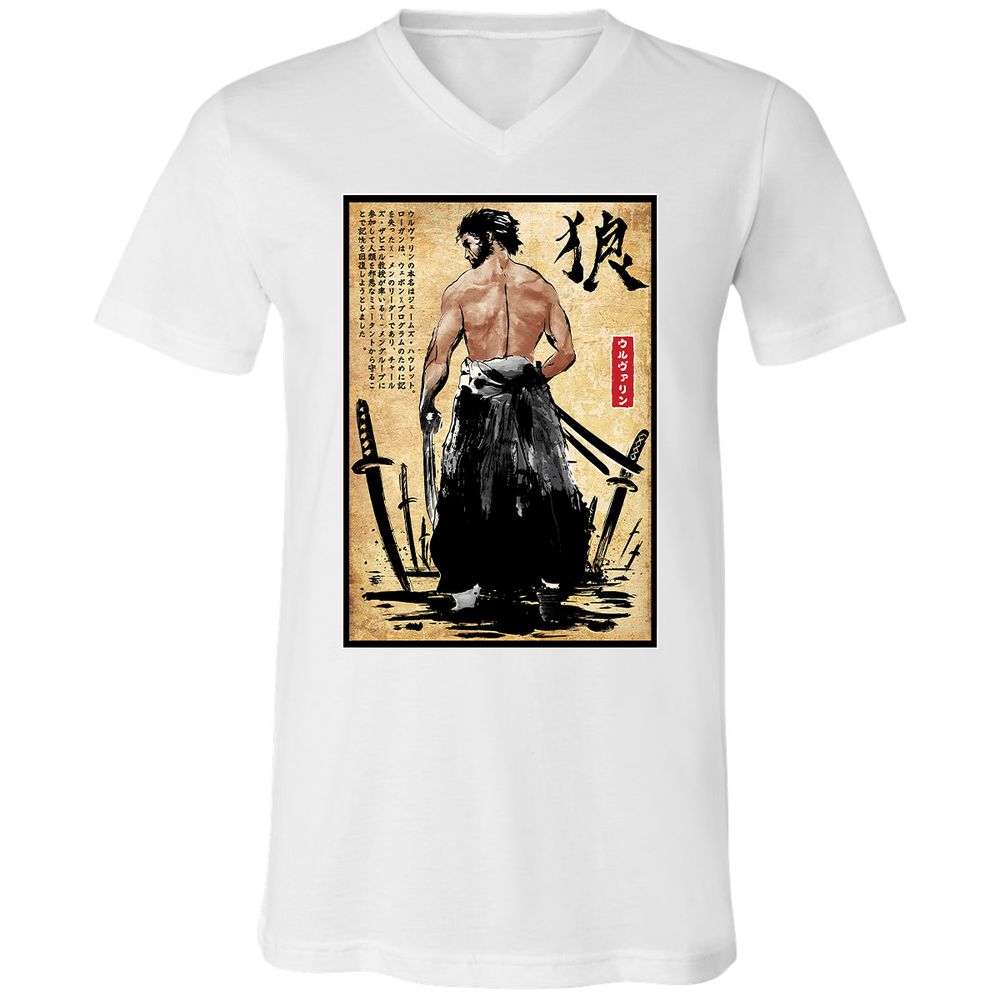Unisex V-Neck T-Shirt - F78XUM95 - White - 5