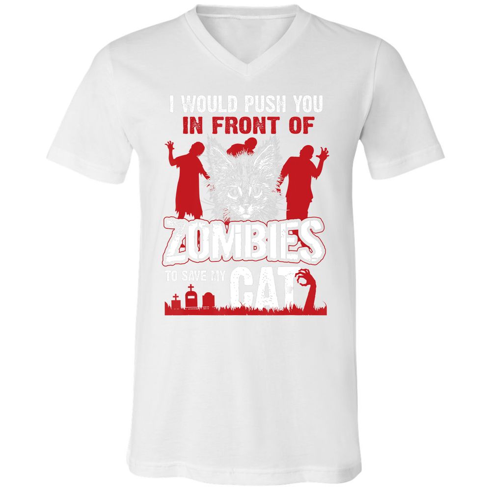 Unisex V-Neck T-Shirt - 77QDTDUV - White - 5