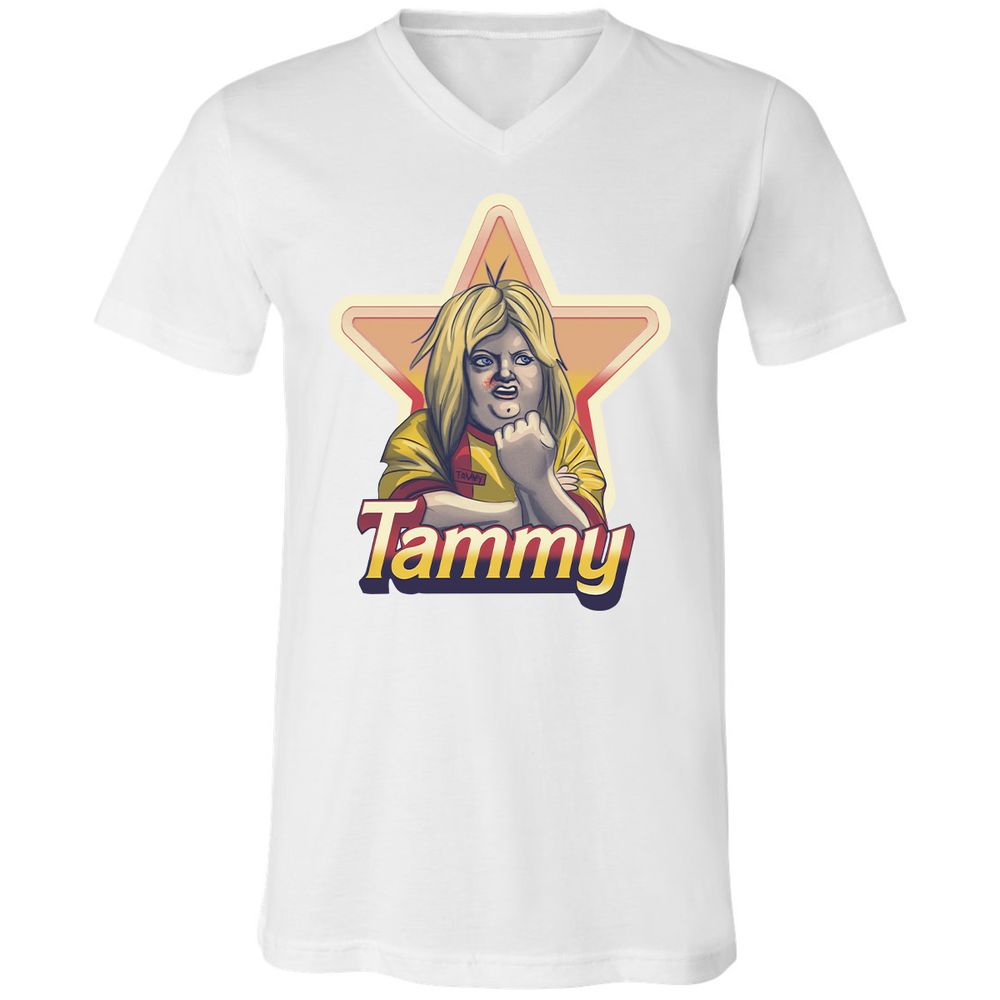 Unisex V-Neck T-Shirt - Z1E6VMPG - White - 5