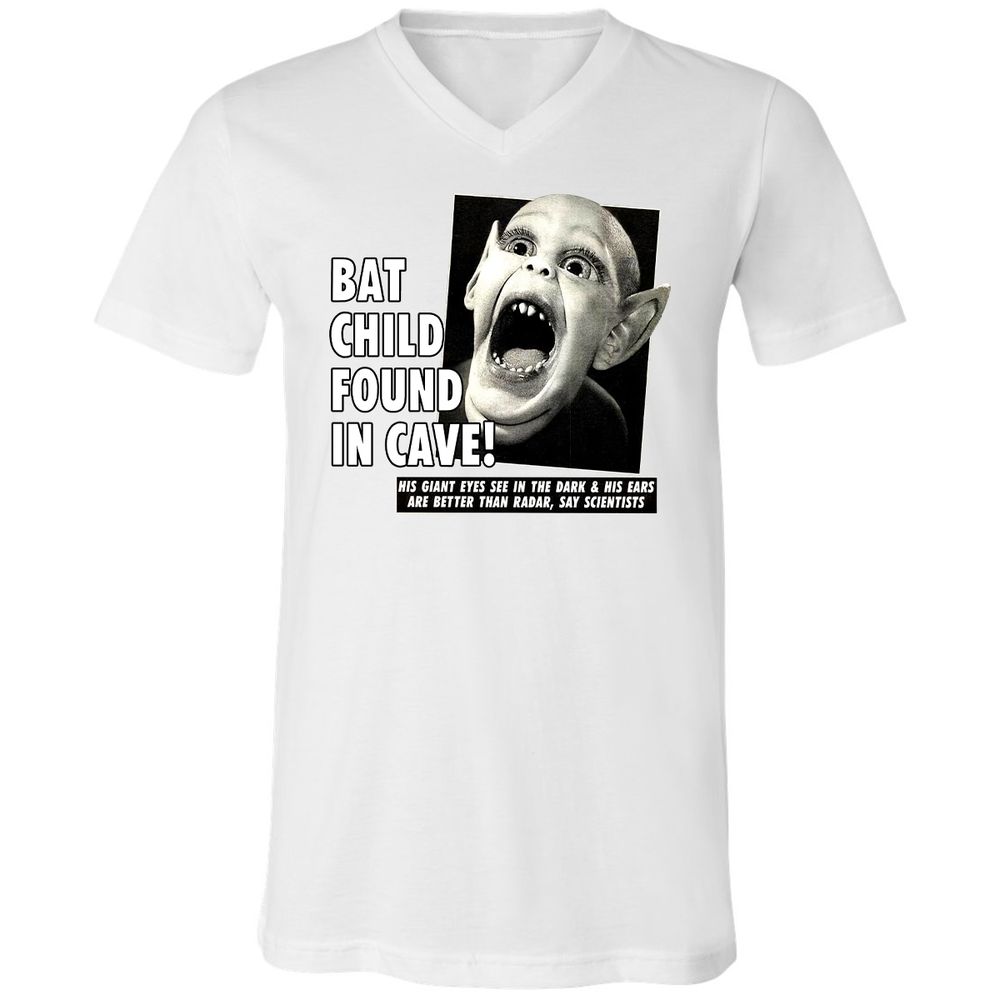 Unisex V-Neck T-Shirt - UX4LJ6QZ - White - 5