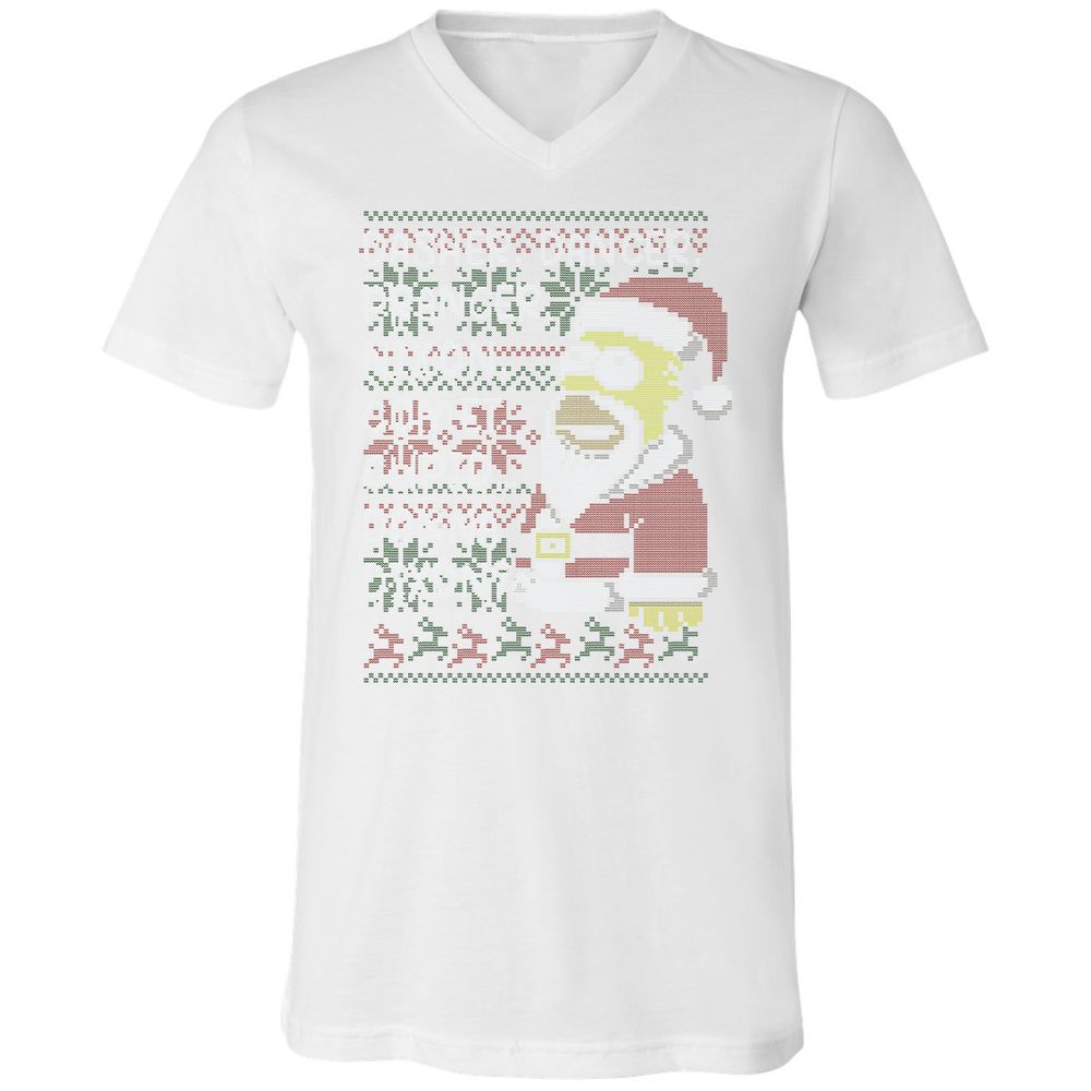 Unisex V-Neck T-Shirt - XU99ZG5J - White - 5