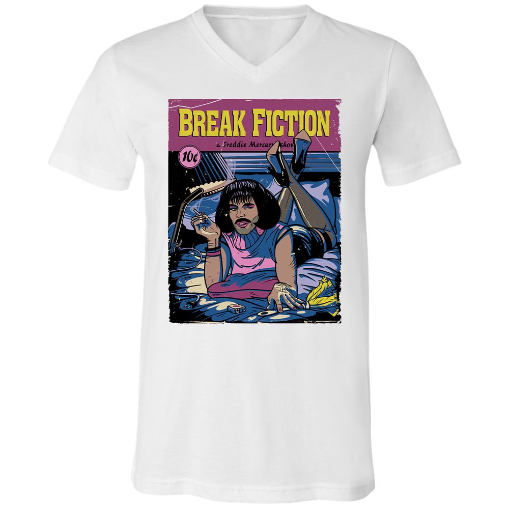 Unisex V-Neck T-Shirt - BZ3BBP7F - White - 5