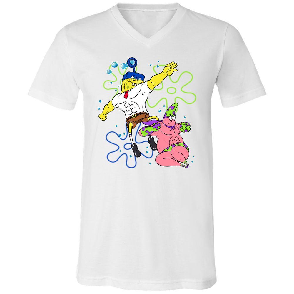 Unisex V-Neck T-Shirt - 8RRK6HKW - White - 5