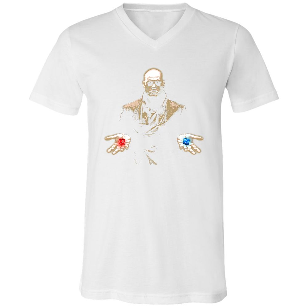 Unisex V-Neck T-Shirt - KVHFVMAC - White - 5