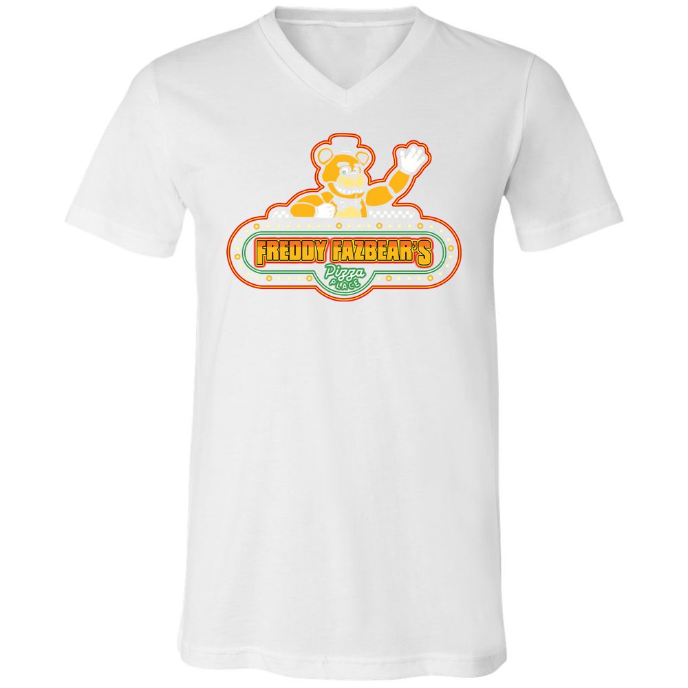 Unisex V-Neck T-Shirt - 1QRD4ADX - White - 5