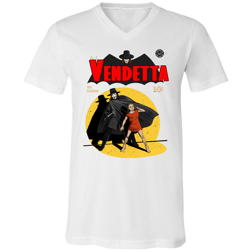 Unisex V-Neck T-Shirt - Q3BPE3W5 - White - 5