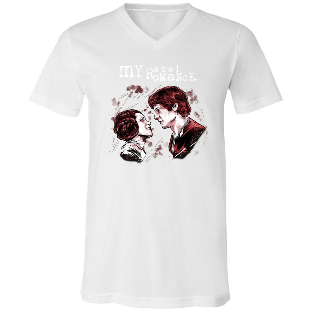 Unisex V-Neck T-Shirt - HQBVSFTR - White - 5